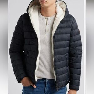 🦆Save the Duck waterproof- Black Puffer Jacket-Cream Lining - Size XXL